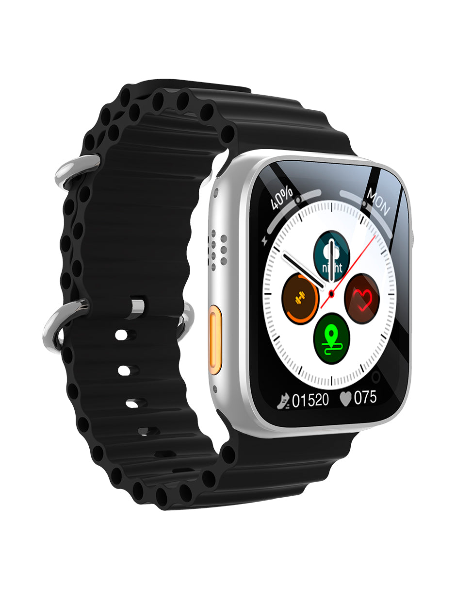Image SmartWatch Silver Correa Naranja
