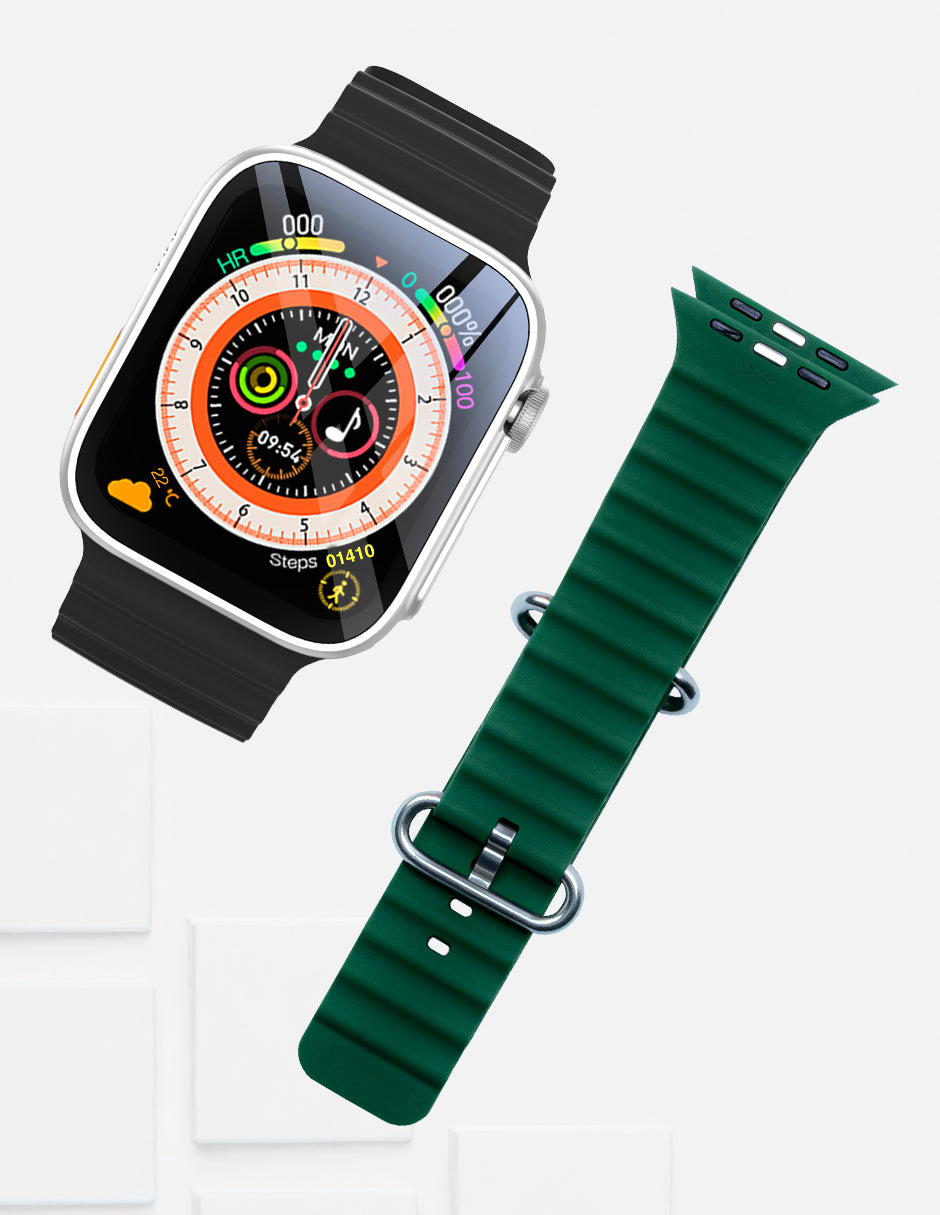 Image SmartWatch Silver Correa Verde